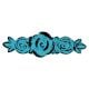 Turquoise Rose Distressed Iron Pull Cabinet Handles